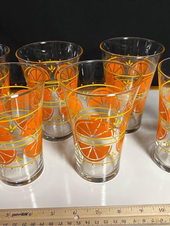 Libbey Other - Vintage Libbey Mid Century Orange Slice Juice Glasses 6.